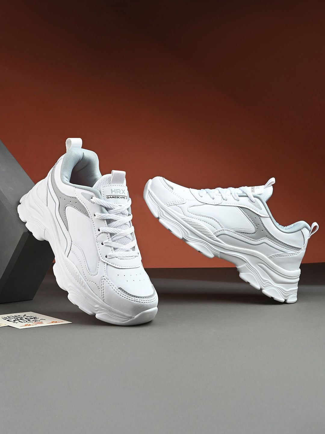HRX by Hrithik Roshan Women White and Grey Colorblocked Casual Shoes