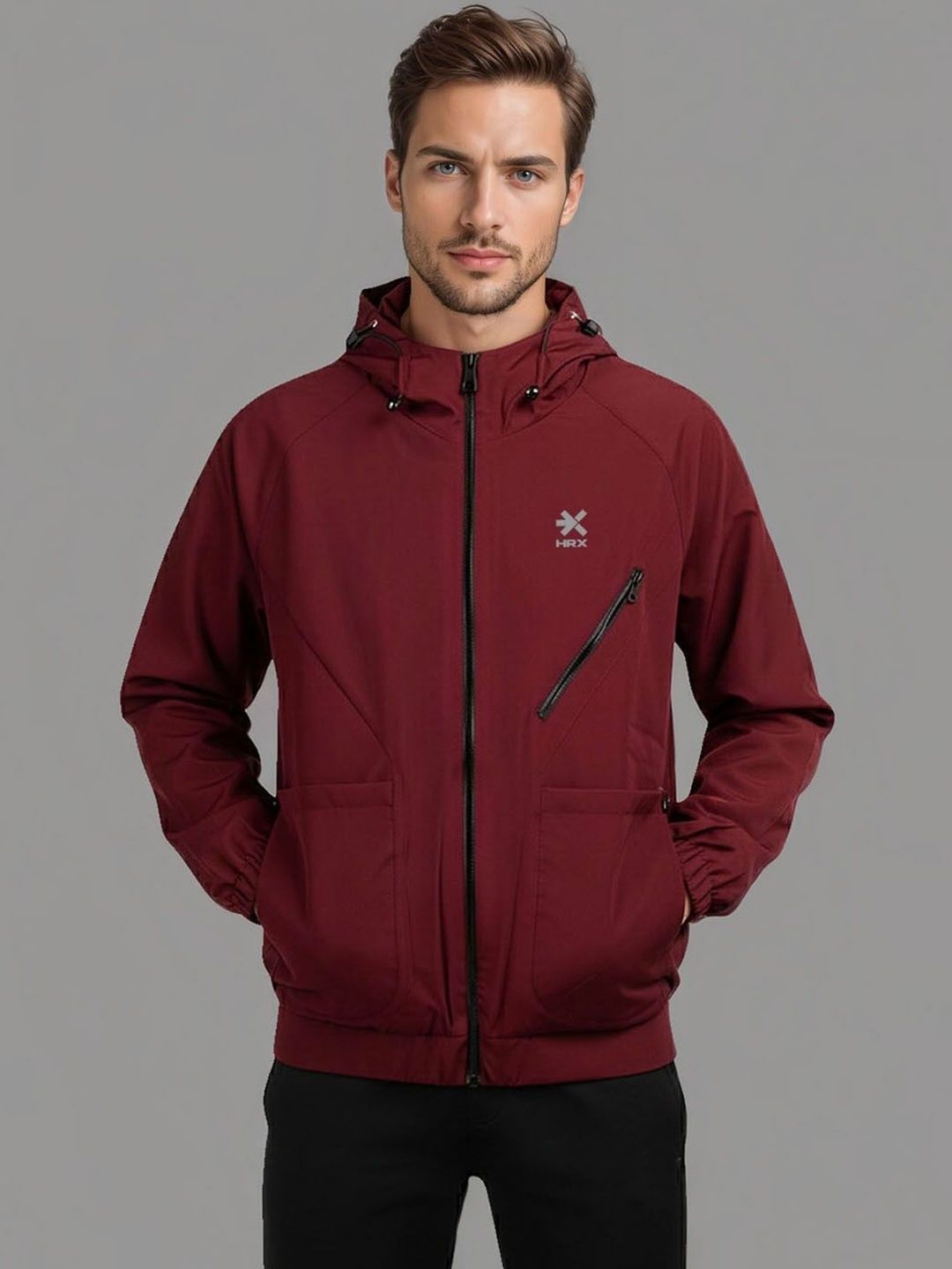 HRX by Hrithik Roshan Men Brand Logo Lightweight Outdoor Sporty Jacket