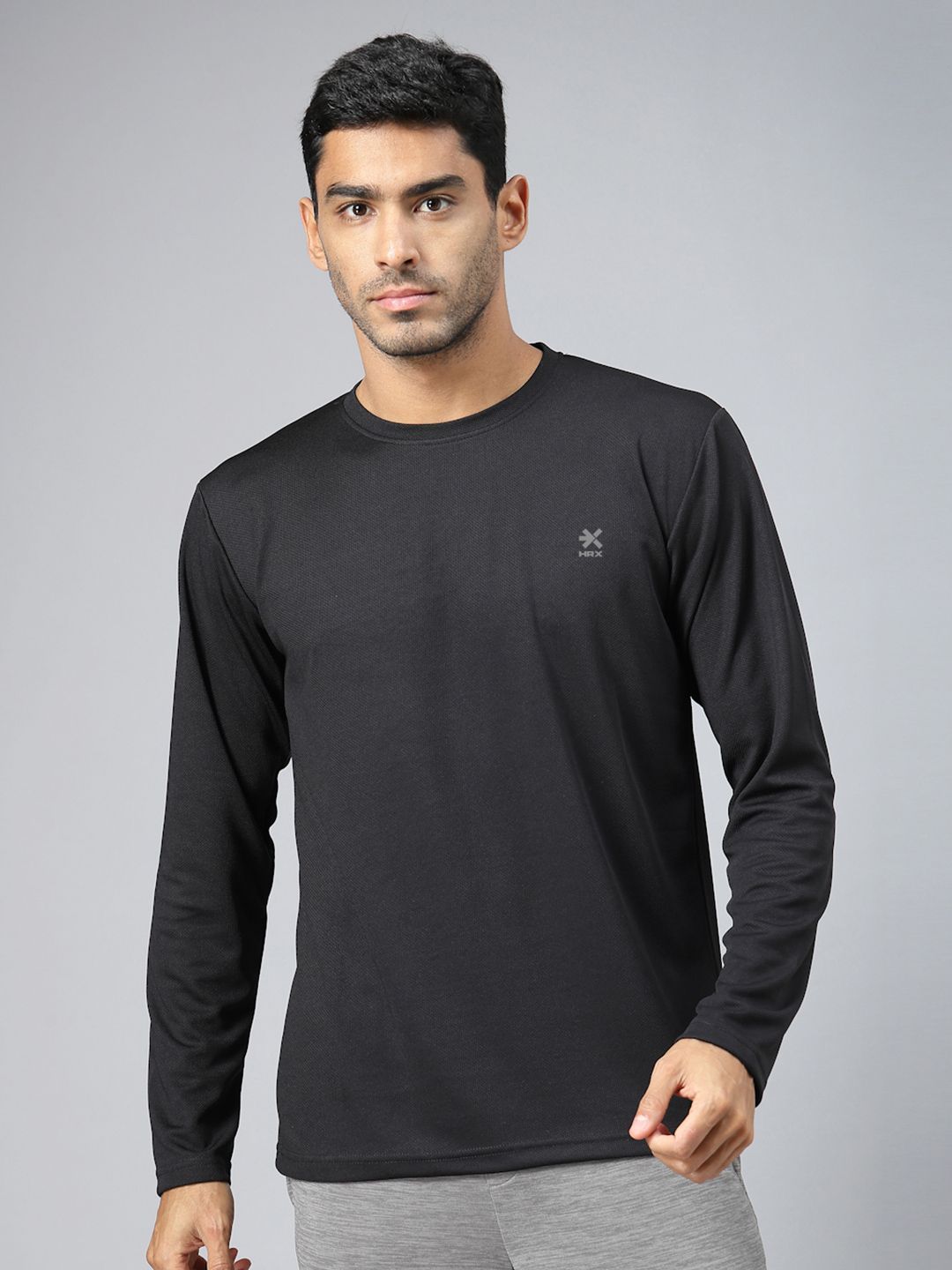 HRX by Hrithik Roshan Men Solid Round Neck Rapid-Dry Training T-shirt