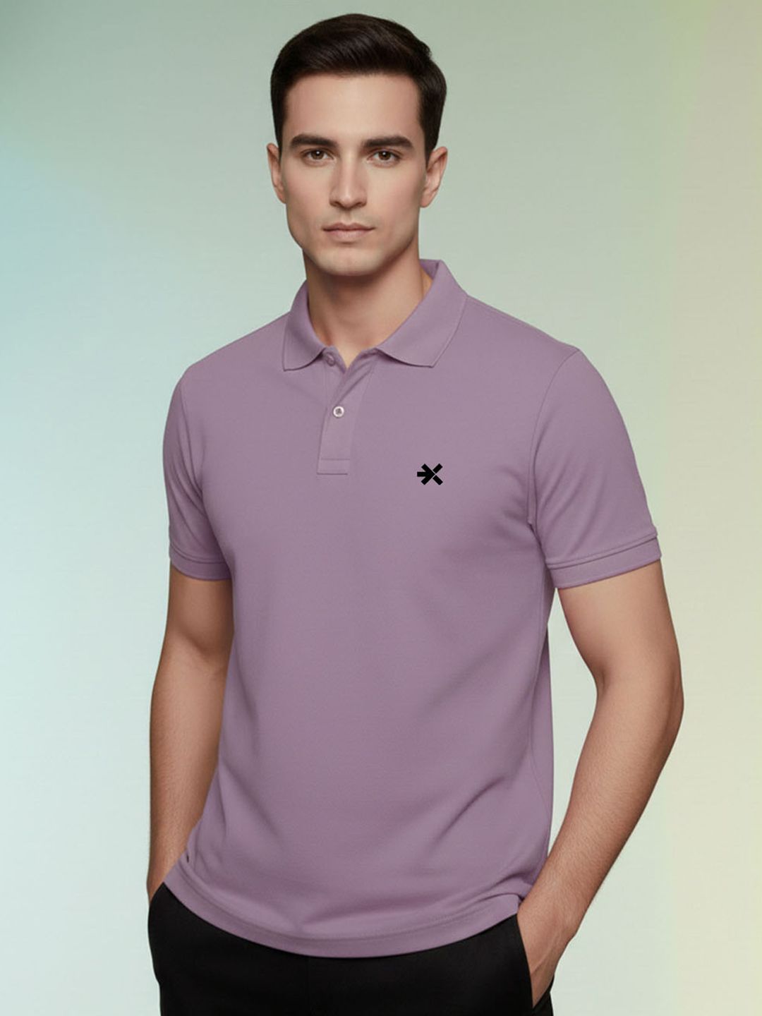 HRX by Hrithik Roshan Men Brand Logo Polo Collar T-shirt
