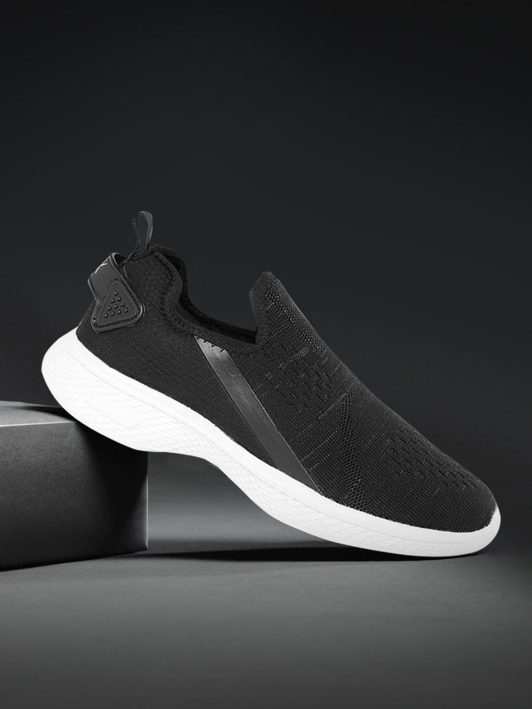 HRX by Hrithik Roshan Men Black Go-Lite Slip-on Walking Shoe