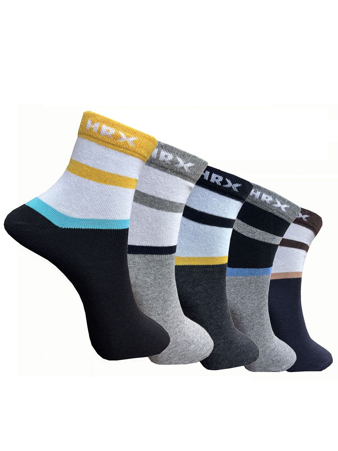 HRX by Hrithik Roshan 5-Pcs Calf-Length Socks