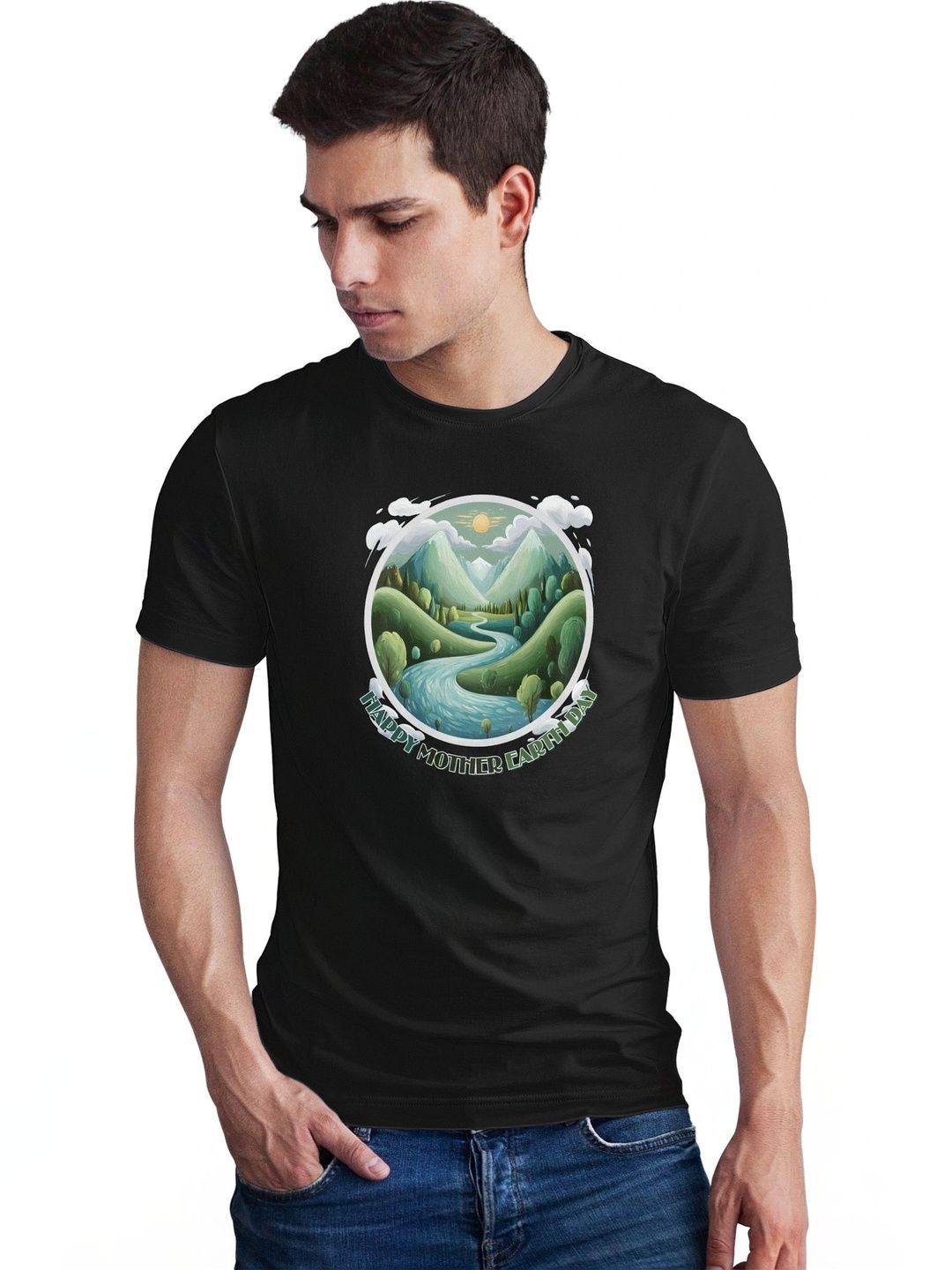 Seekbuylove Men Printed Bio Finish T-shirt