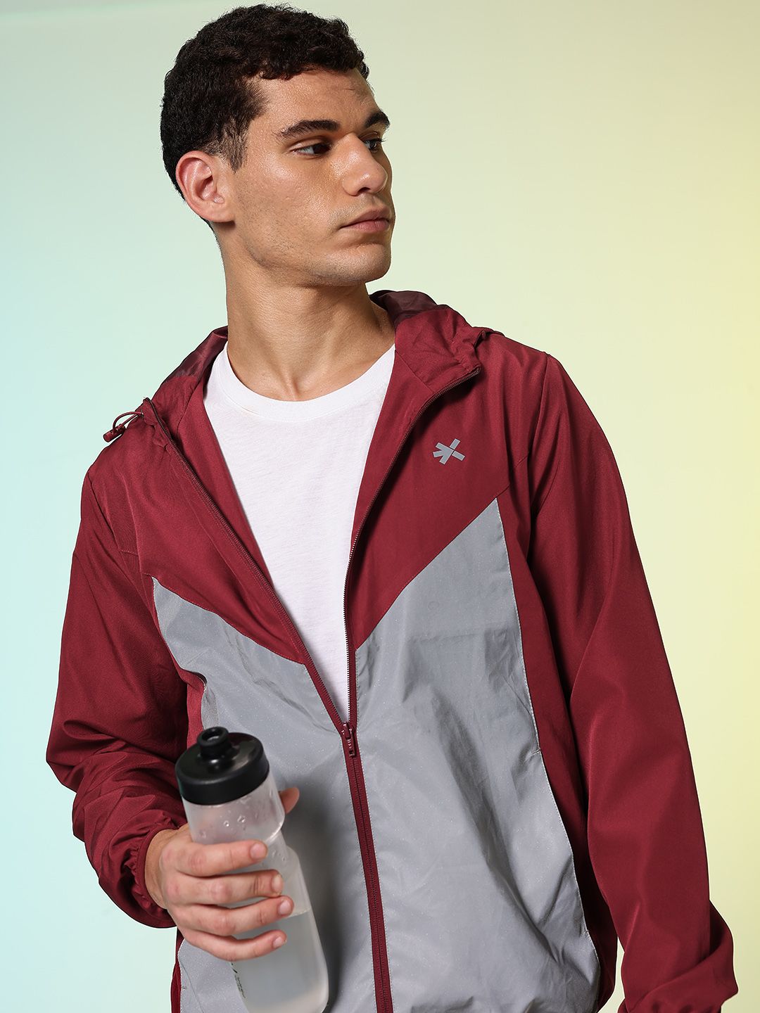 HRX by Hrithik Roshan Colourblocked Hooded Running Sporty Jacket