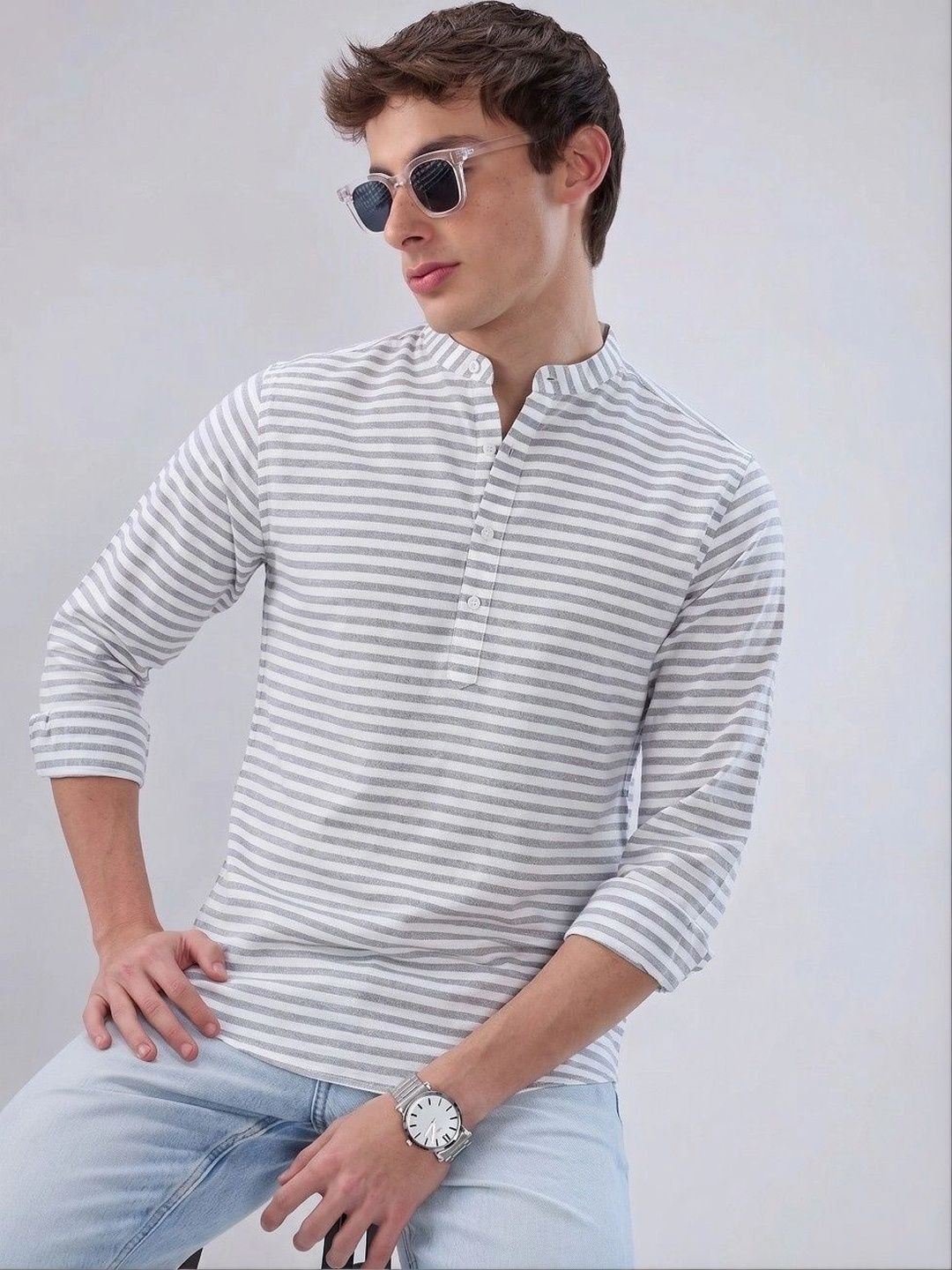 Dincharya Men Striped Kurta