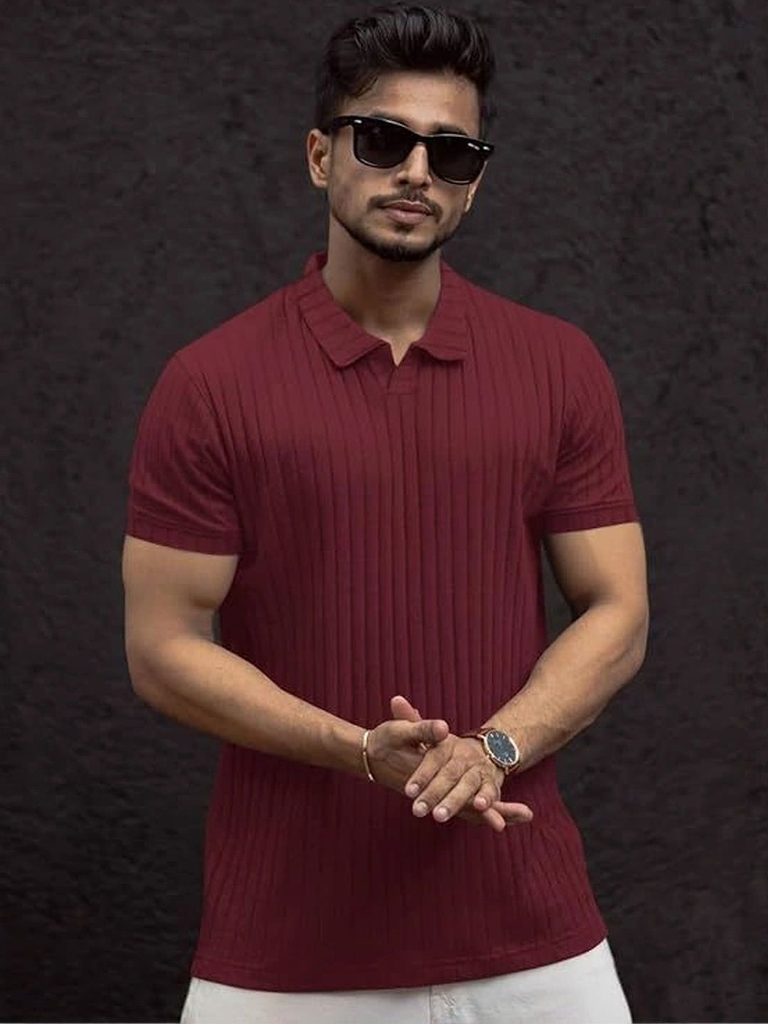 KAJARU Men Polo Collar T-shirt
