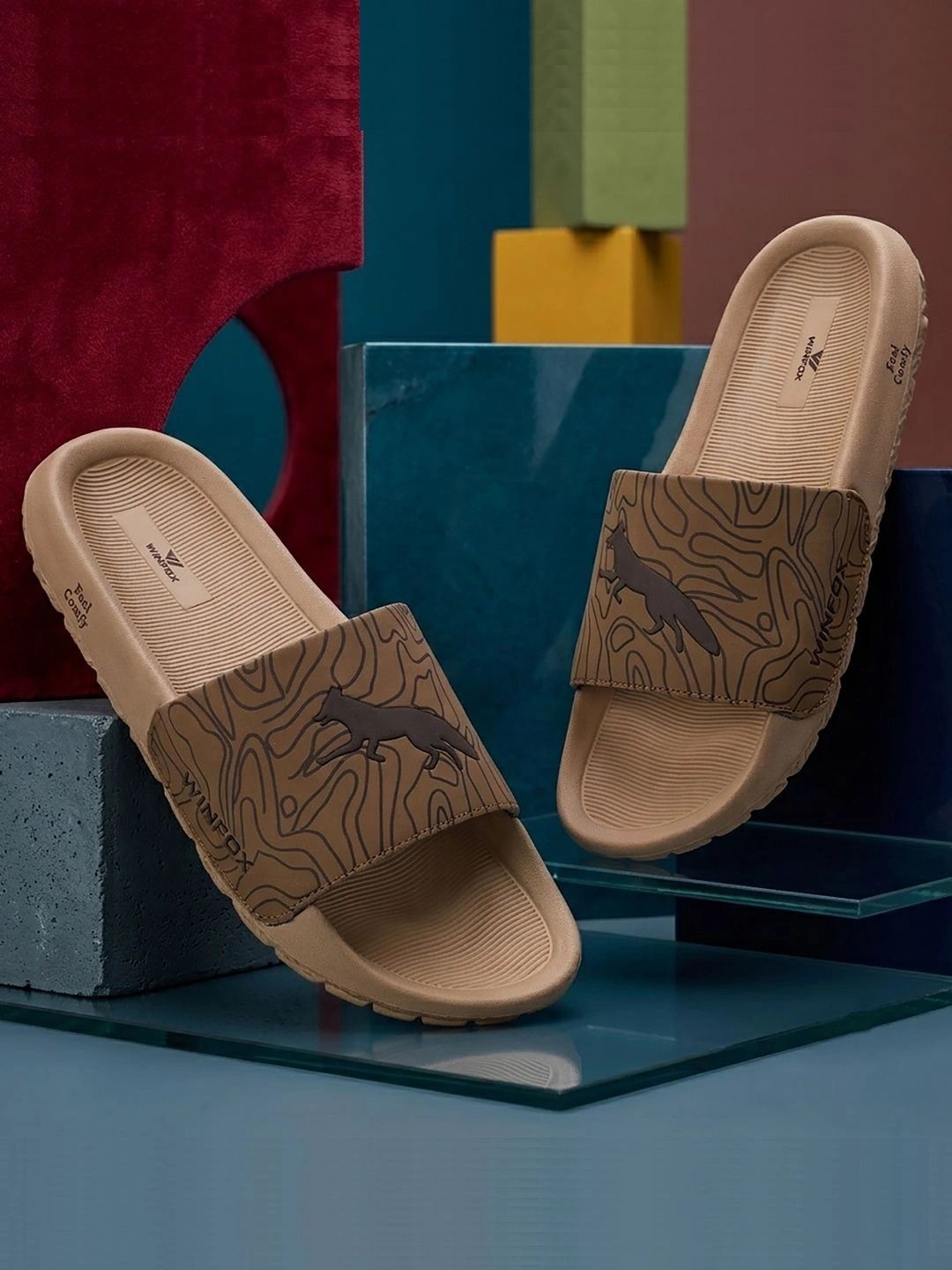 WINFOX Men Printed Sliders