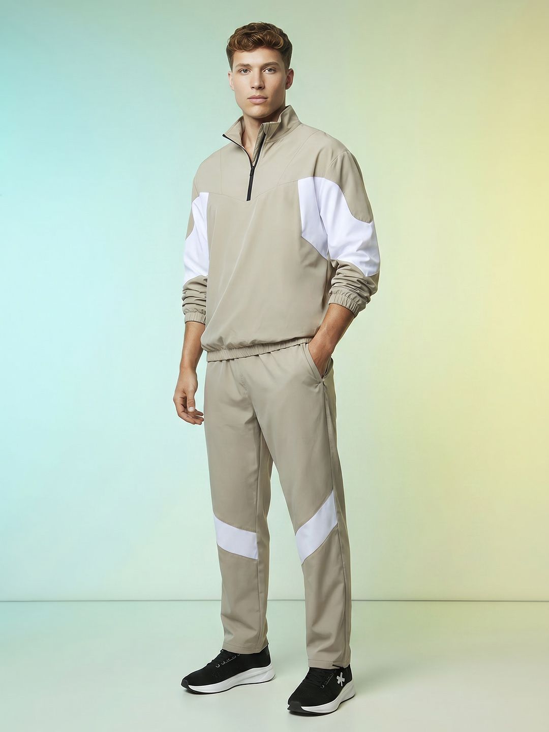 HRX by Hrithik Roshan Colorblocked Rapid-Dry Tracksuit