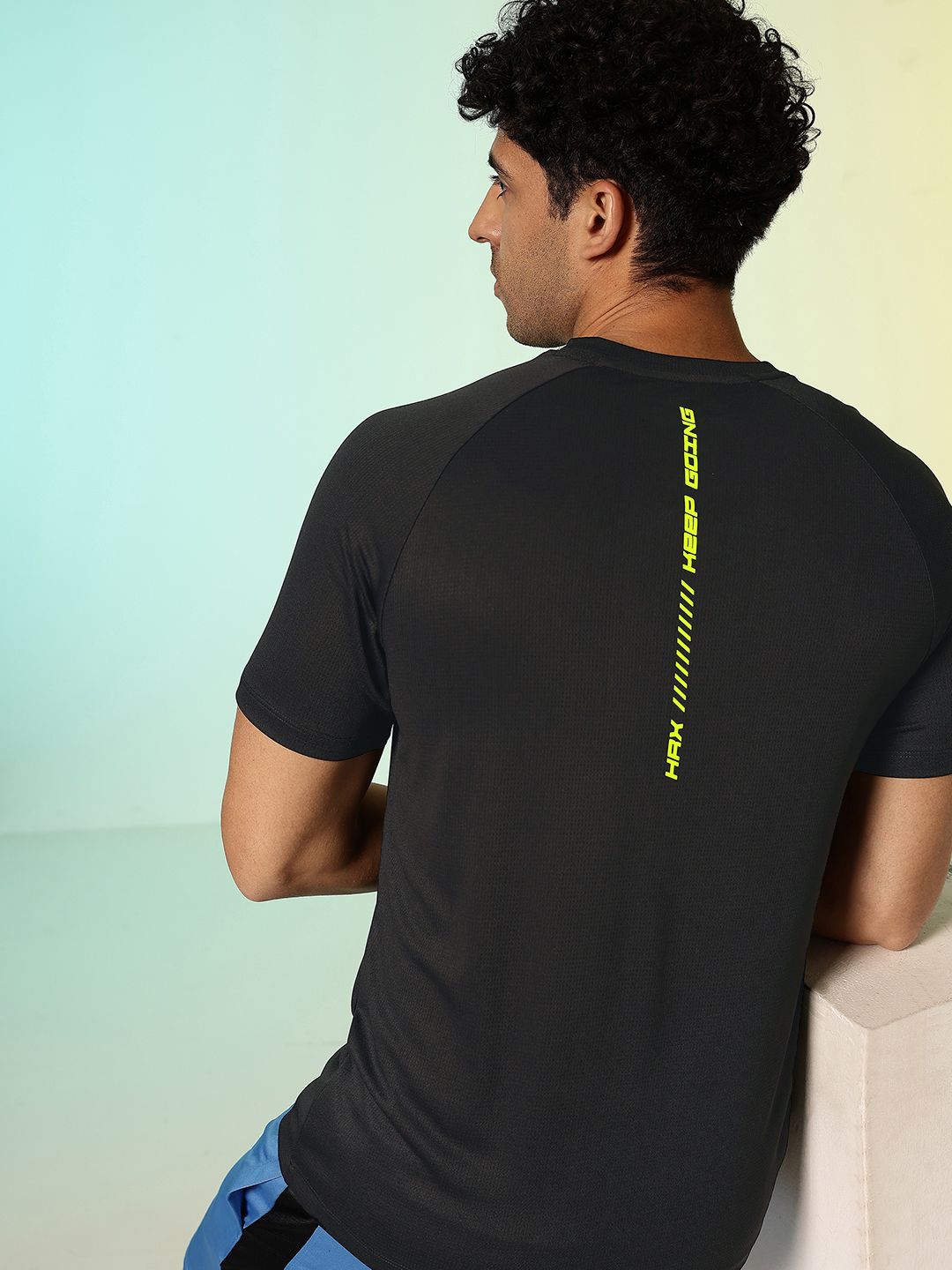 HRX by Hrithik Roshan Men Typography Printed Rapid Dry Training T-shirt