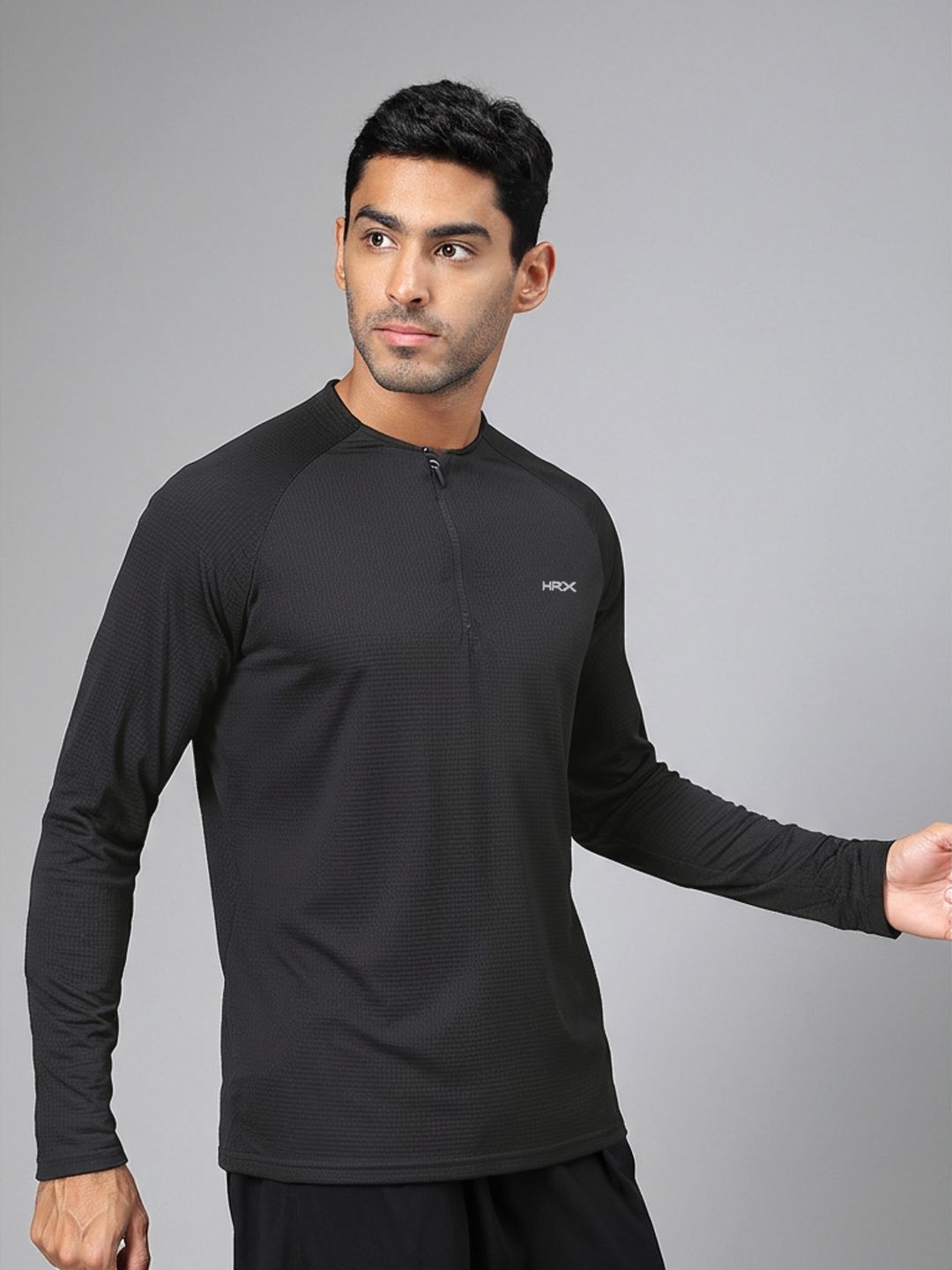 Rapid-Dry Training T-shirt HRX by Hrithik Roshan Self Design Rapid-Dry Training T-shirt