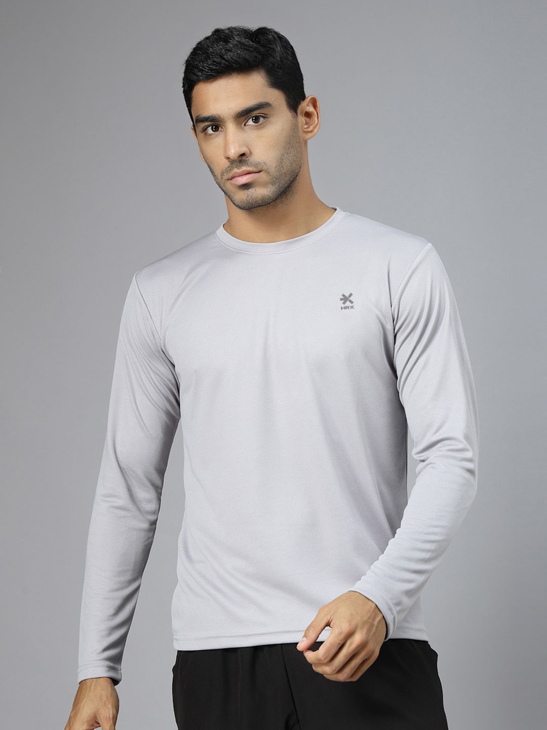 HRX by Hrithik Roshan Men Solid Round Neck Rapid-Dry Training T-shirt