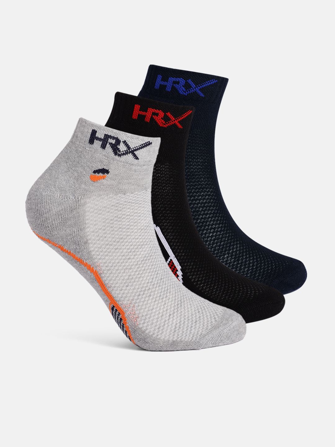 HRX by Hrithik Roshan Men Set Of 3 Above Ankle Length Socks