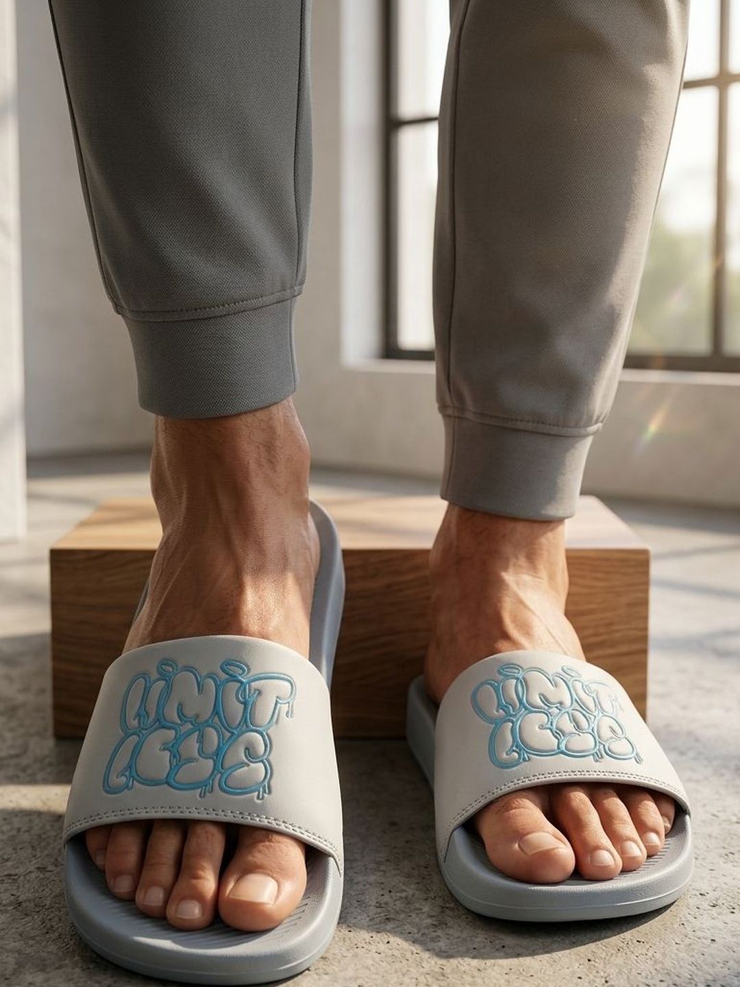 HRX by Hrithik Roshan Men Self Design Sliders