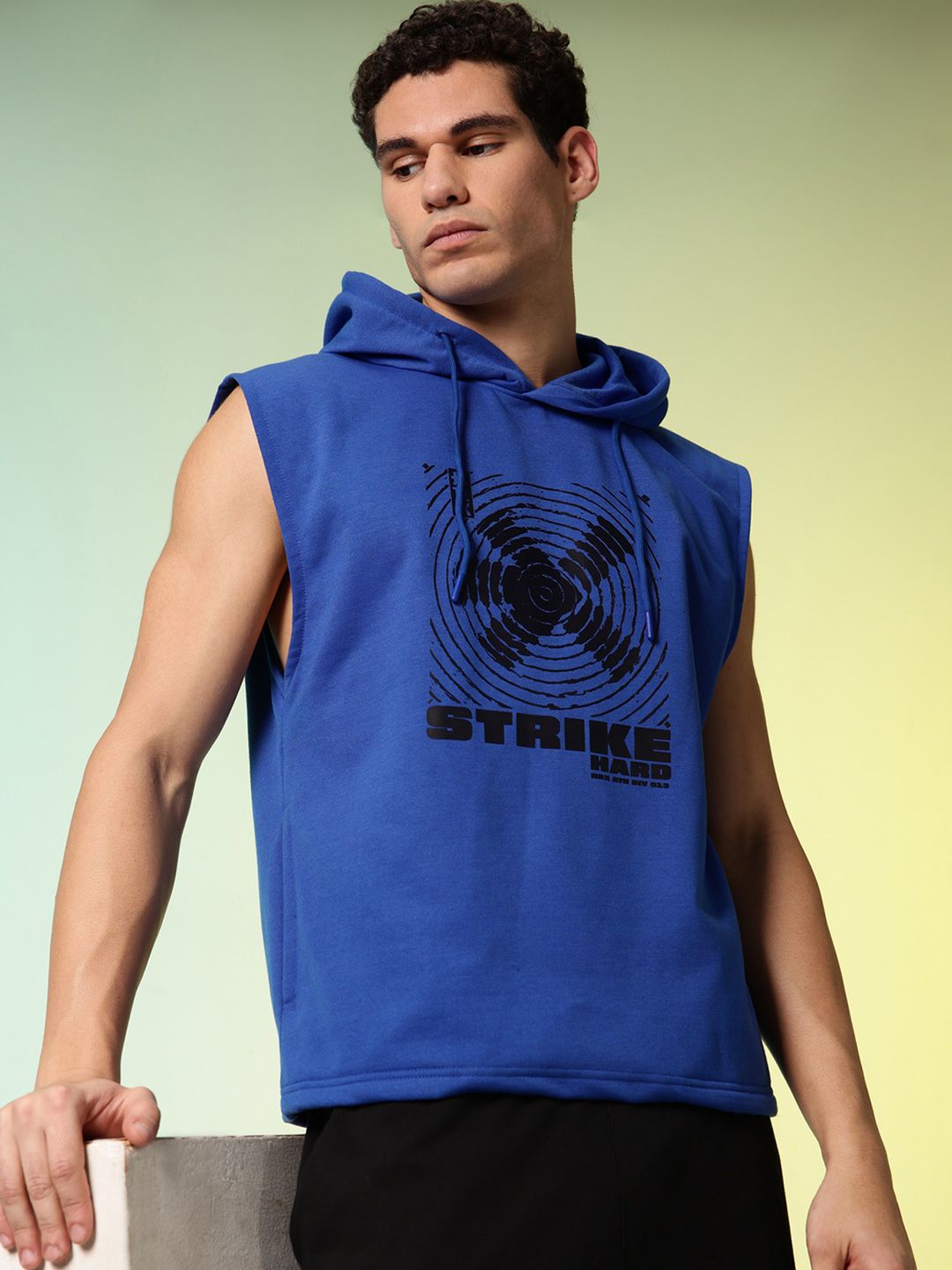 HRX by Hrithik Roshan Brand Logo Printed Hooded Relaxed Fit Sweatshirt