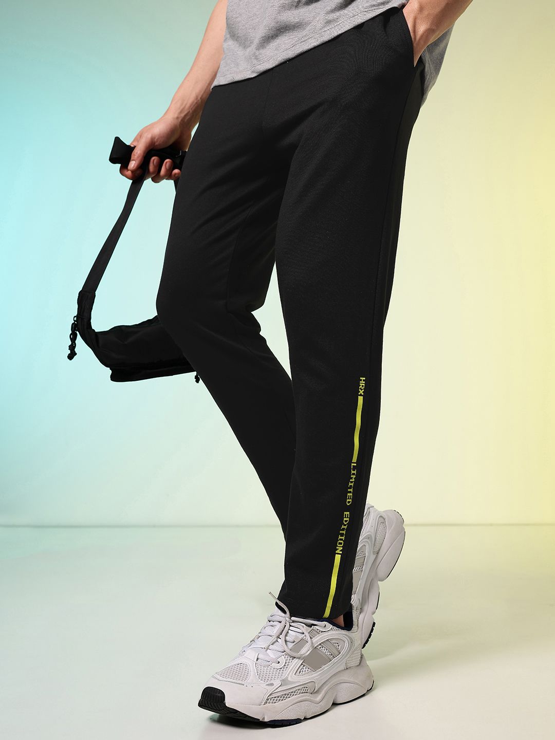 HRX by Hrithik Roshan Men Regular Fit Typography Printed Track Pants