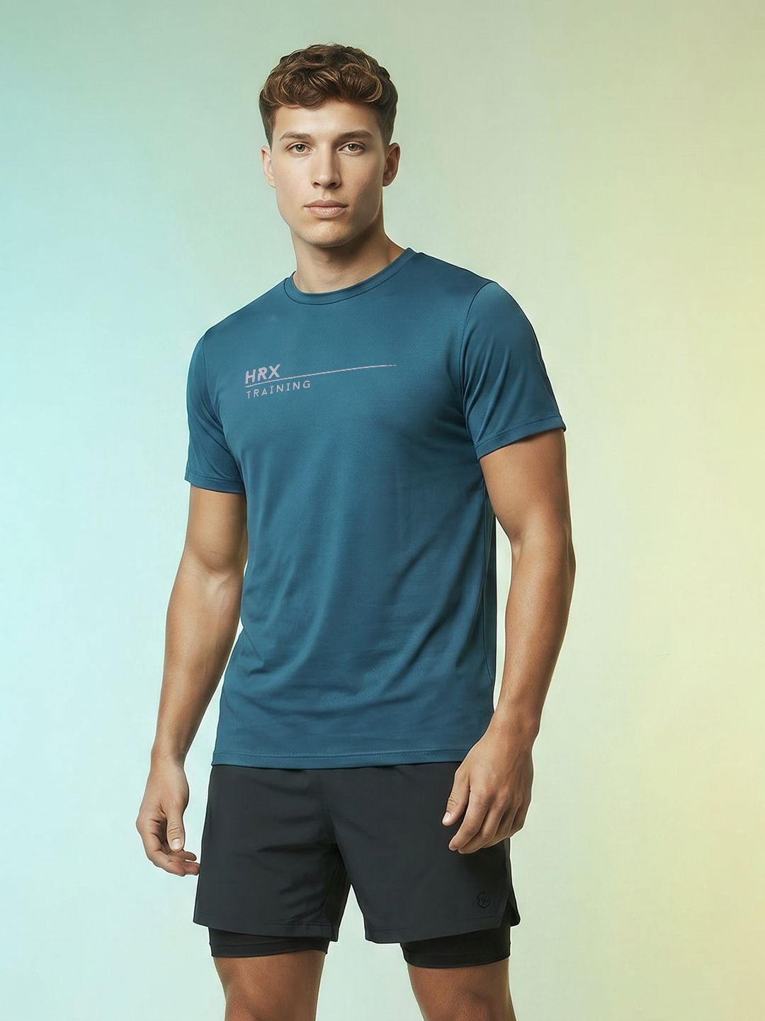 HRX by Hrithik Roshan Printed Rapid-Dry Training T-shirt