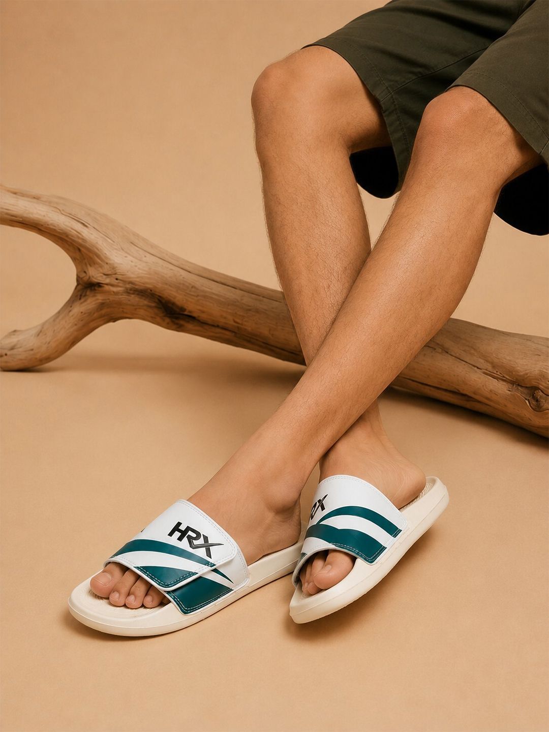 HRX by Hrithik Roshan Men Colourblocked Sliders