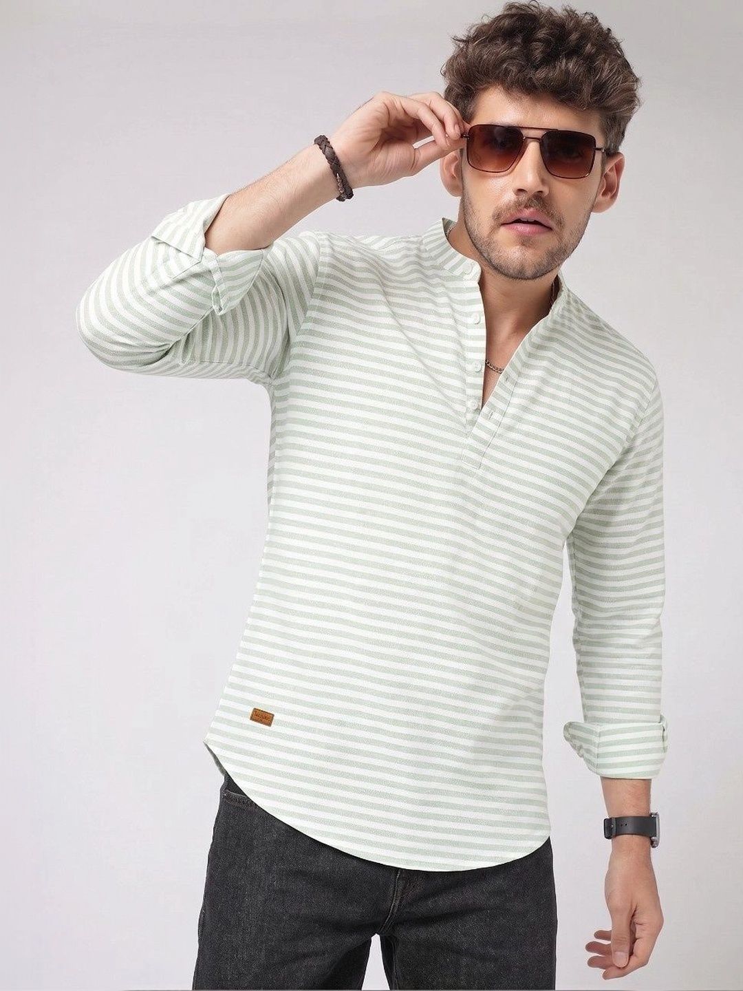 Dincharya Men Striped Kurta