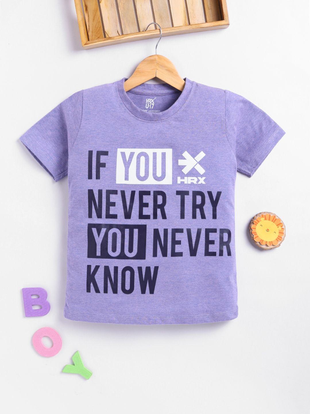 HRX by Hrithik Roshan HRX by Hrithik Roshan Boys U17 Typography Printed T-shirt