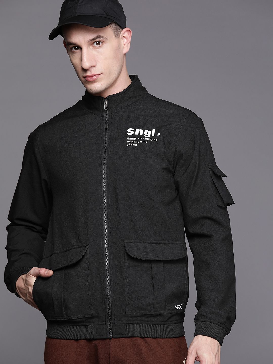 HRX by Hrithik Roshan Men Typography Lightweight Sporty Jacket