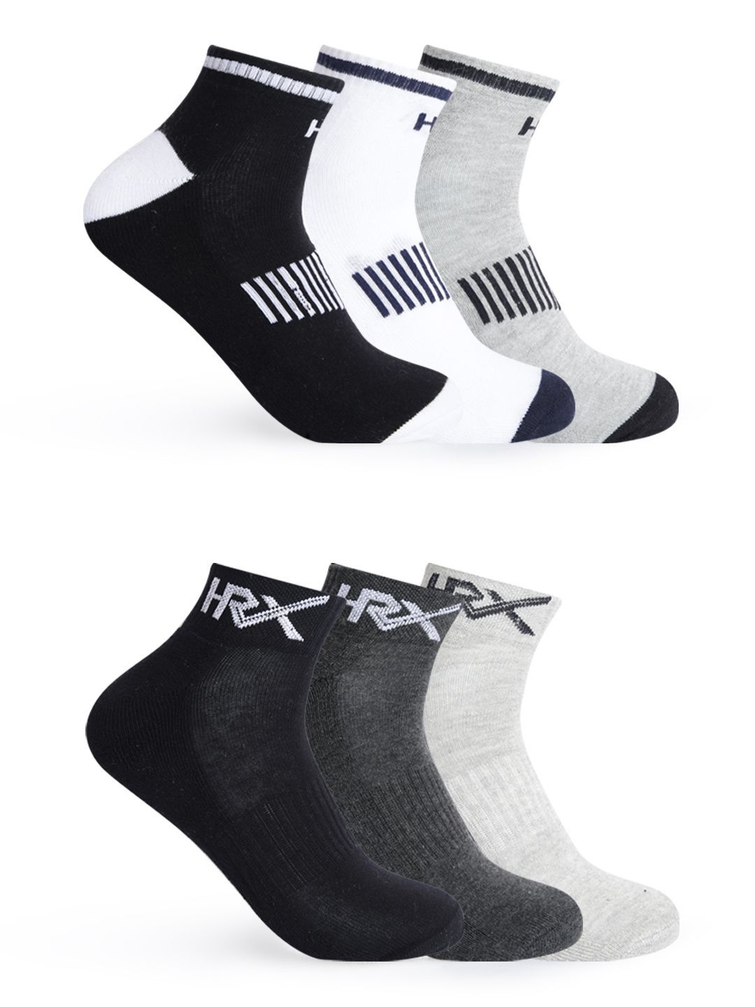 HRX by Hrithik Roshan Men Pack Of 6 Ankle-Length Socks