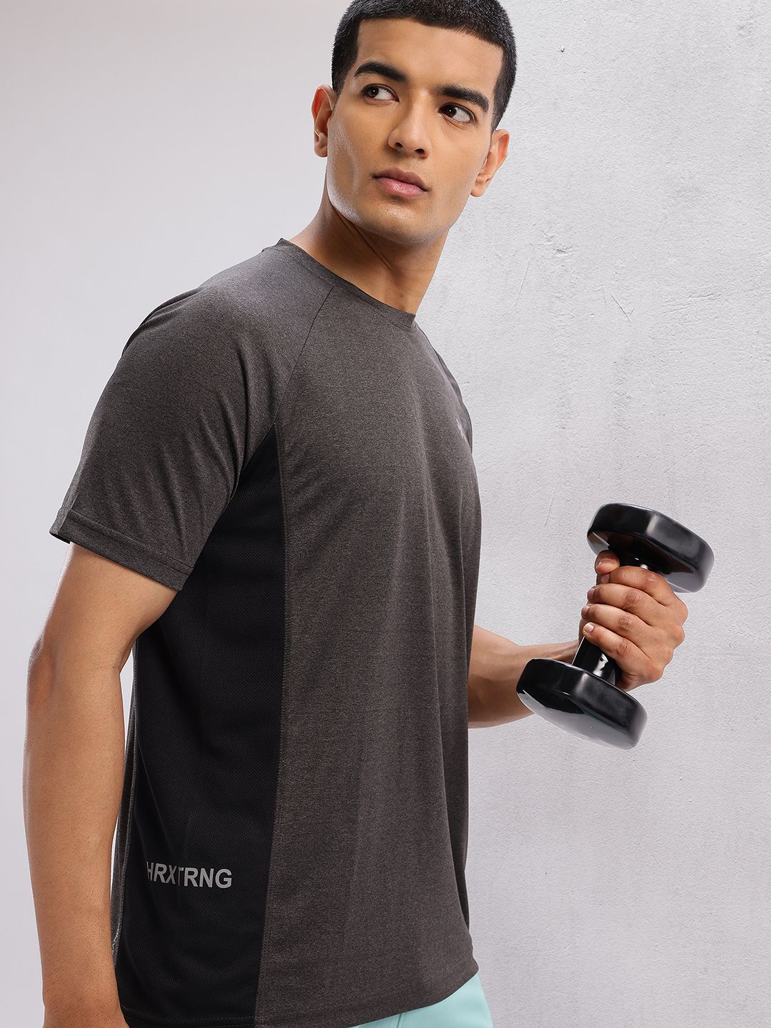 HRX by Hrithik Roshan Colourblocked Rapid-Dry Training T-shirt