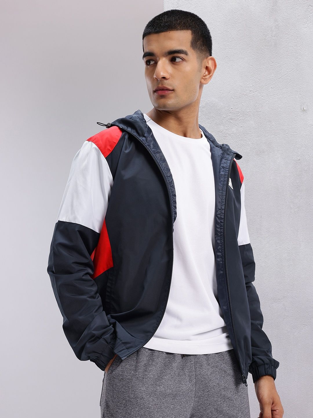 HRX by Hrithik Roshan Colorblocked Hooded Bomber Jacket
