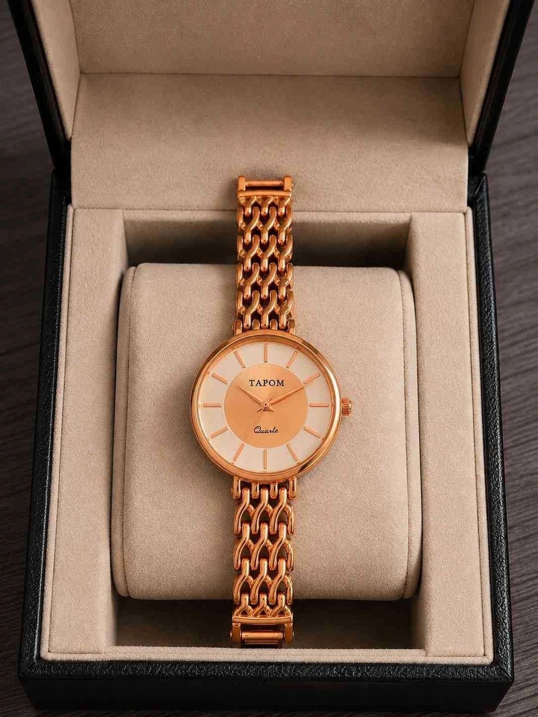 TAPOM TAPOM Women Dial & Bracelet Style Straps Analogue Watch TPM-ROUND-W-BRTL-NEW-ROSE-12