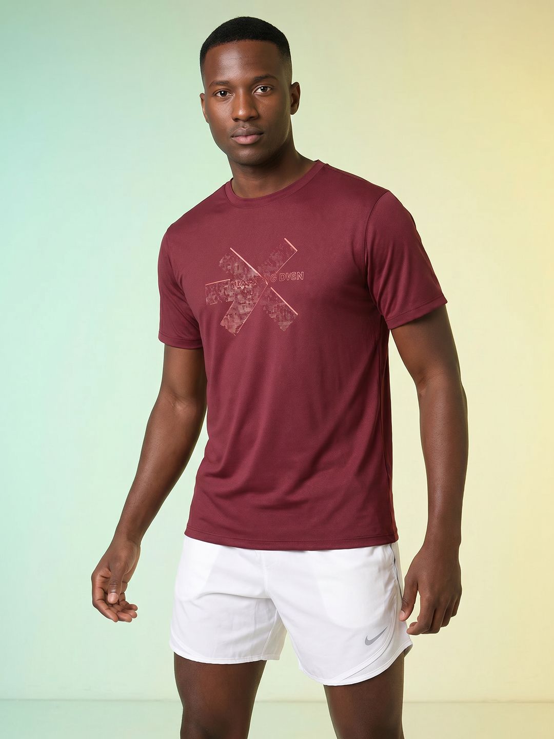 HRX by Hrithik Roshan Brand Logo Printed Rapid Dry Training T-shirt