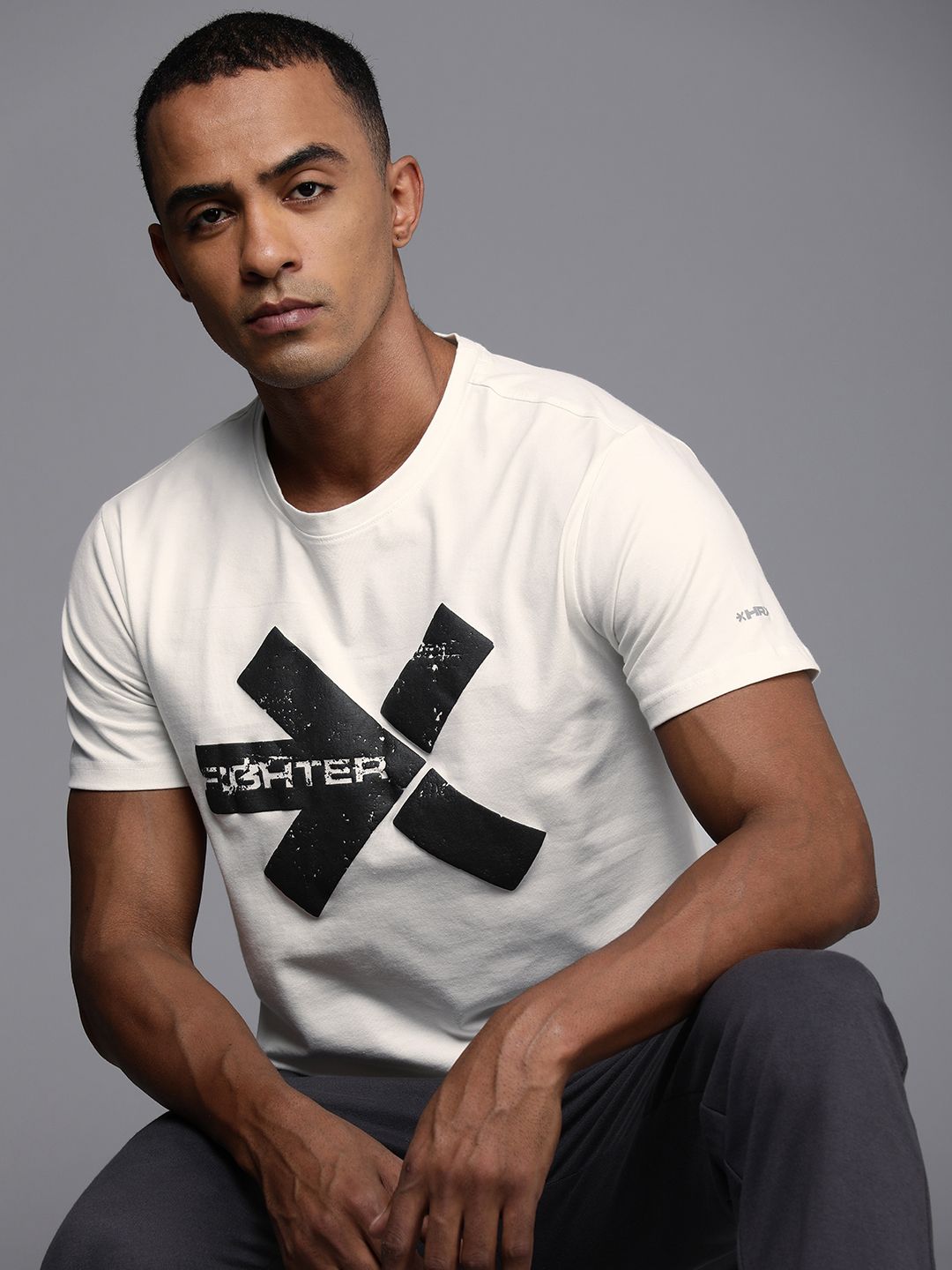 HRX by Hrithik Roshan x Fighter Men Printed Cotton T-Shirt