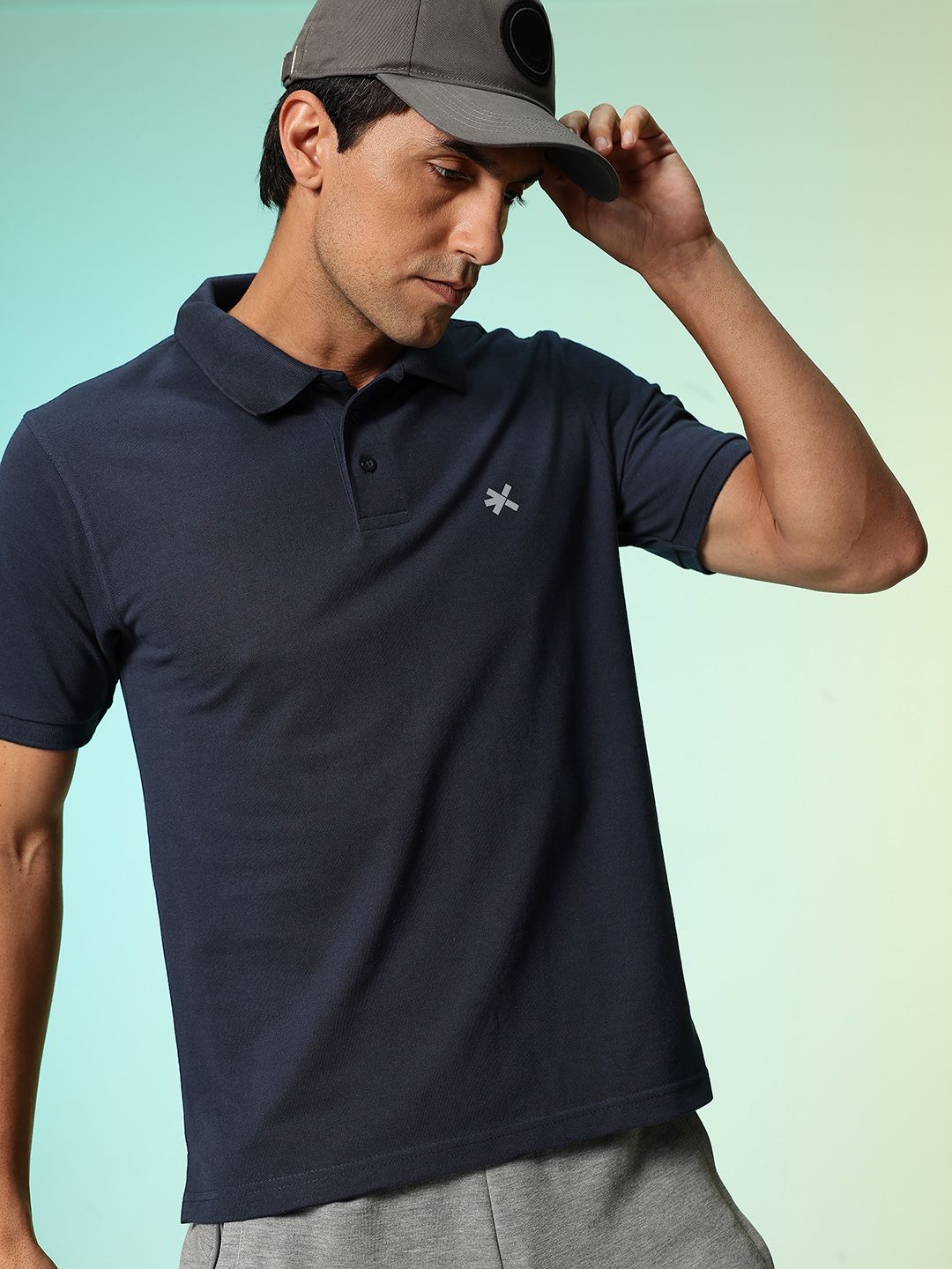 HRX by Hrithik Roshan Men Solid Polo Collar T-shirt