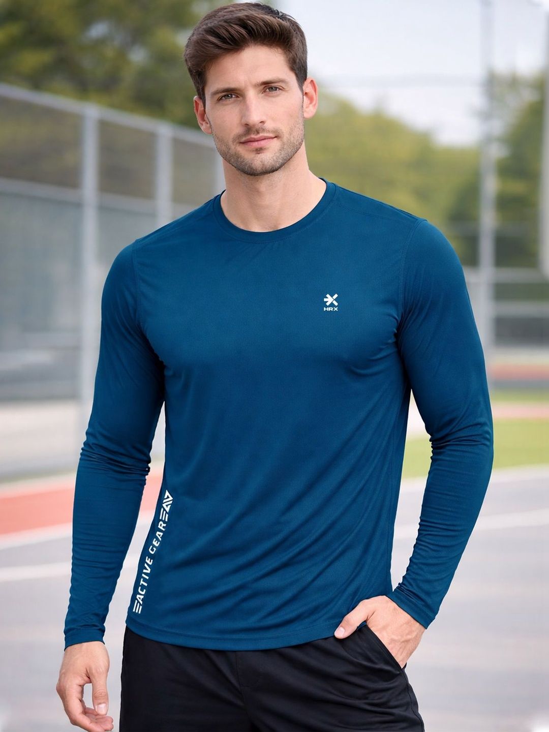 HRX by Hrithik Roshan Men Brand Logo Printed Round Neck T-shirt