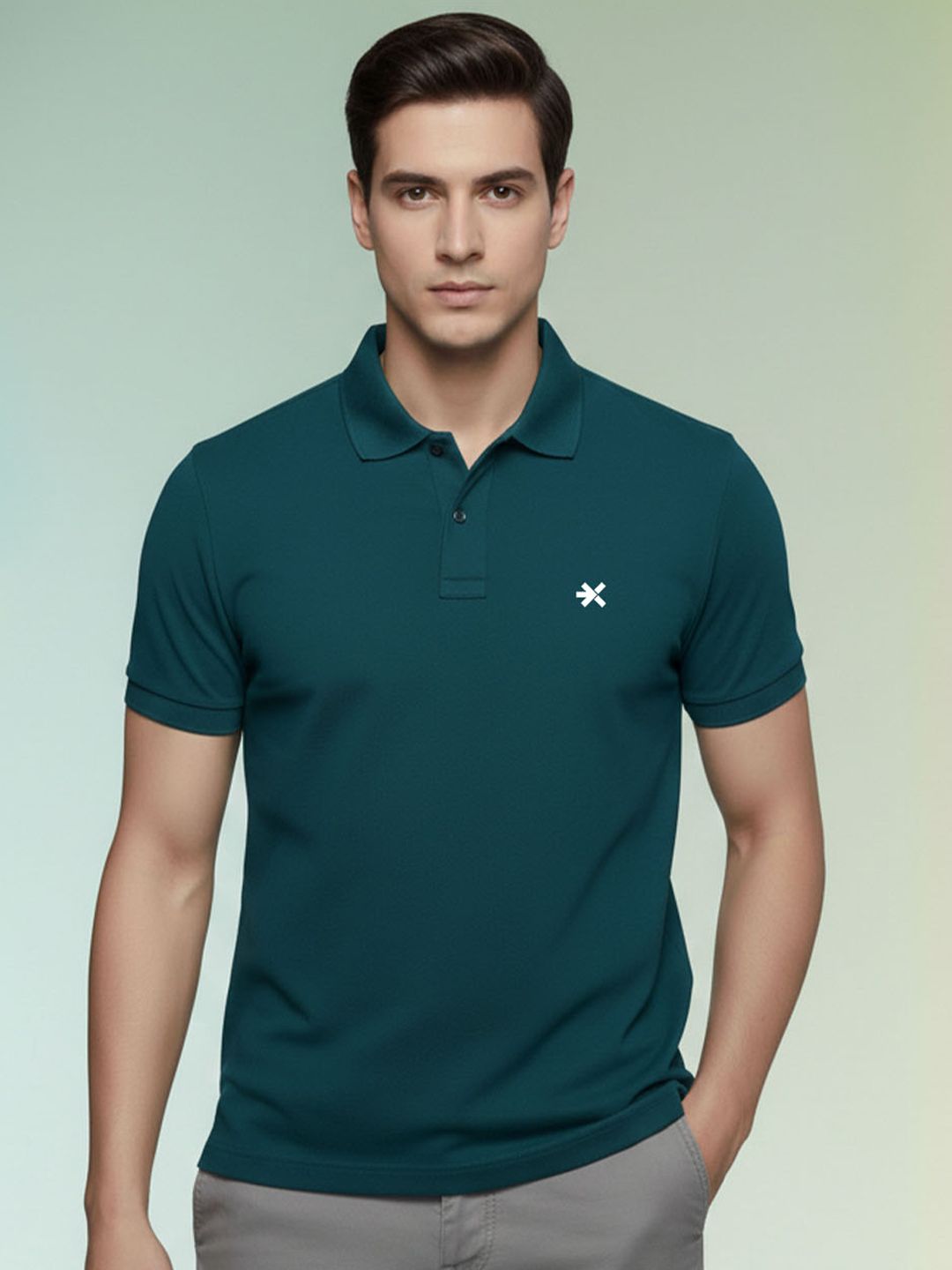 HRX by Hrithik Roshan Men Brand Logo Polo Collar Pockets T-shirt