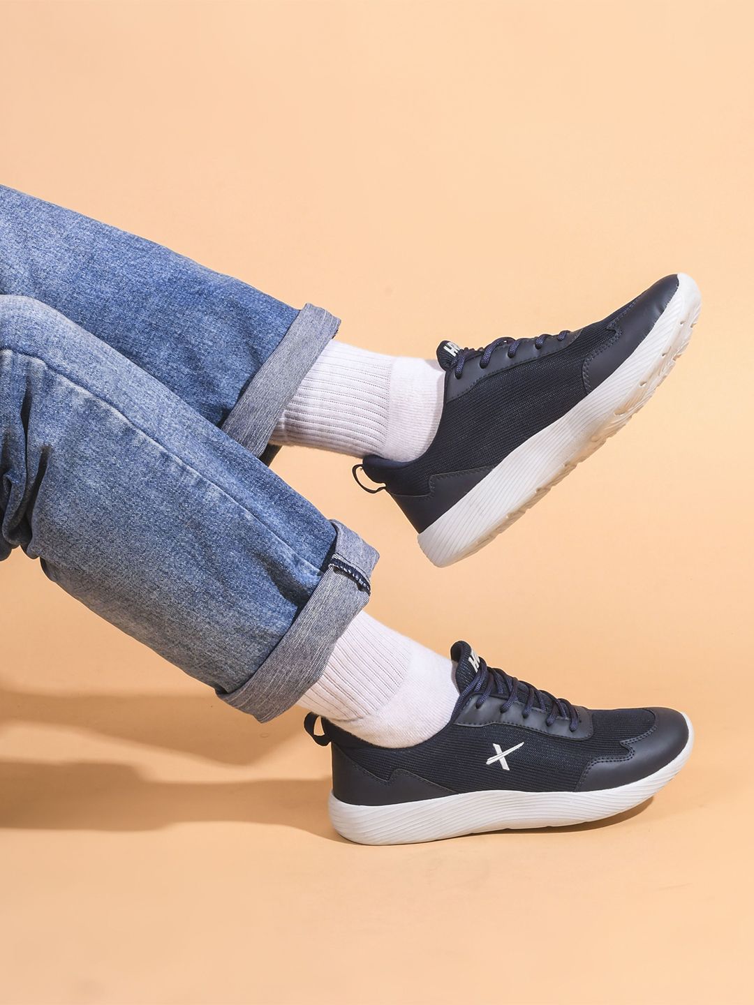 HRX by Hrithik Roshan Men Navy Blue Flyknit Mesh Running Shoes