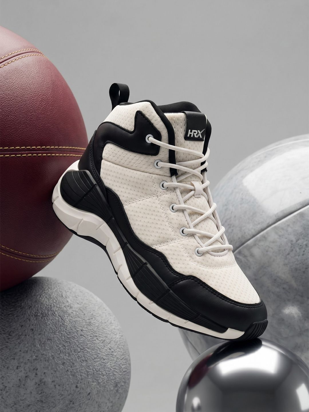 HRX by Hrithik Roshan Men Mesh Basketball Lace-Ups Non-Marking Shoes