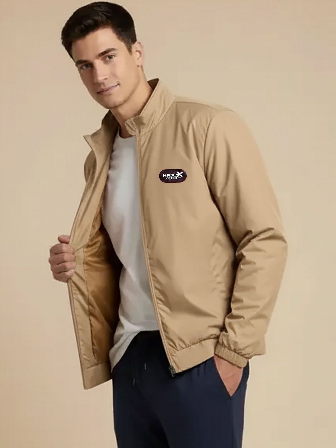 HRX by Hrithik Roshan Men Brand Logo Lightweight Bomber Jacket