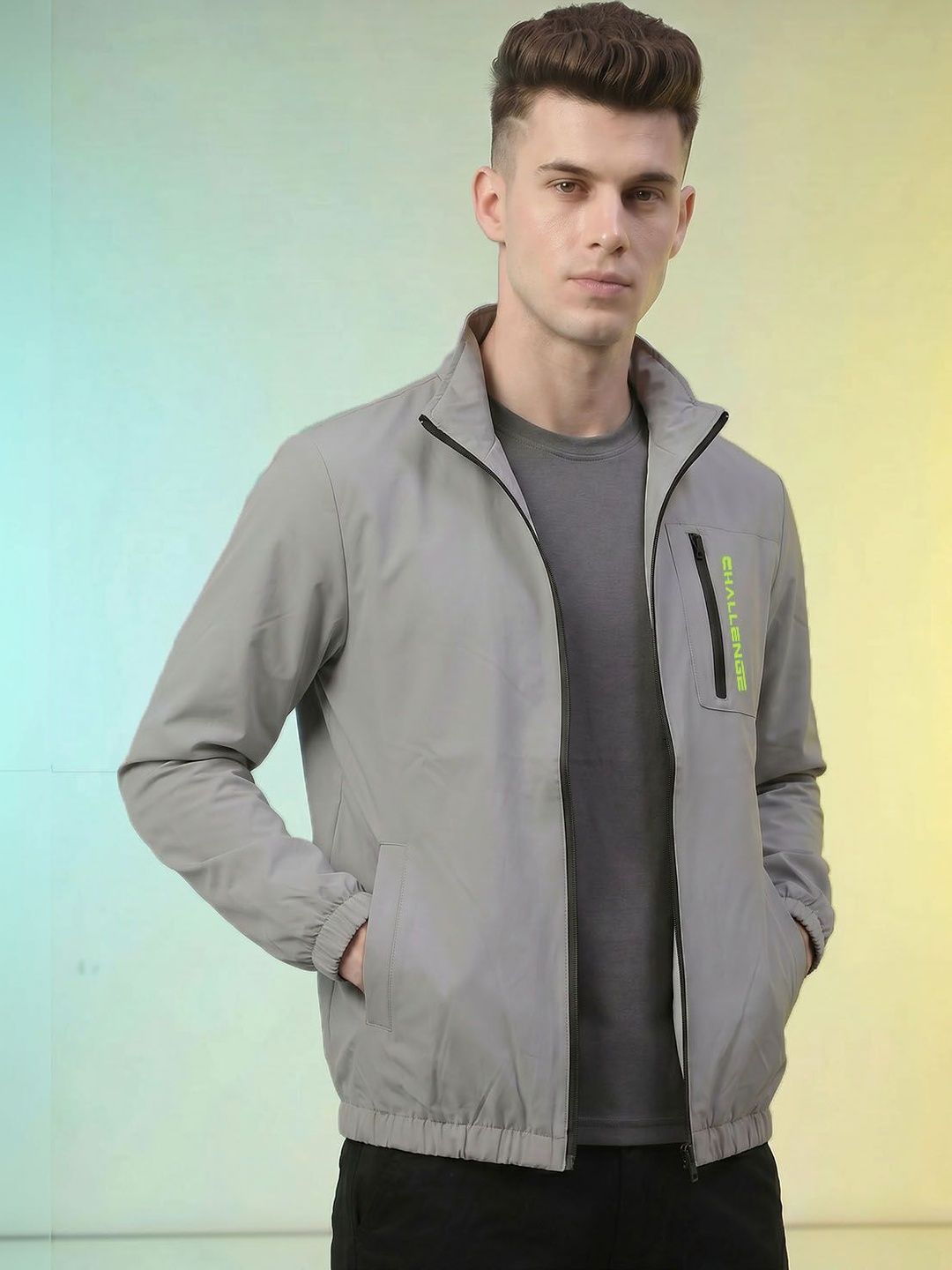 HRX by Hrithik Roshan Men Typography Lightweight Training or Gym Bomber Jacket