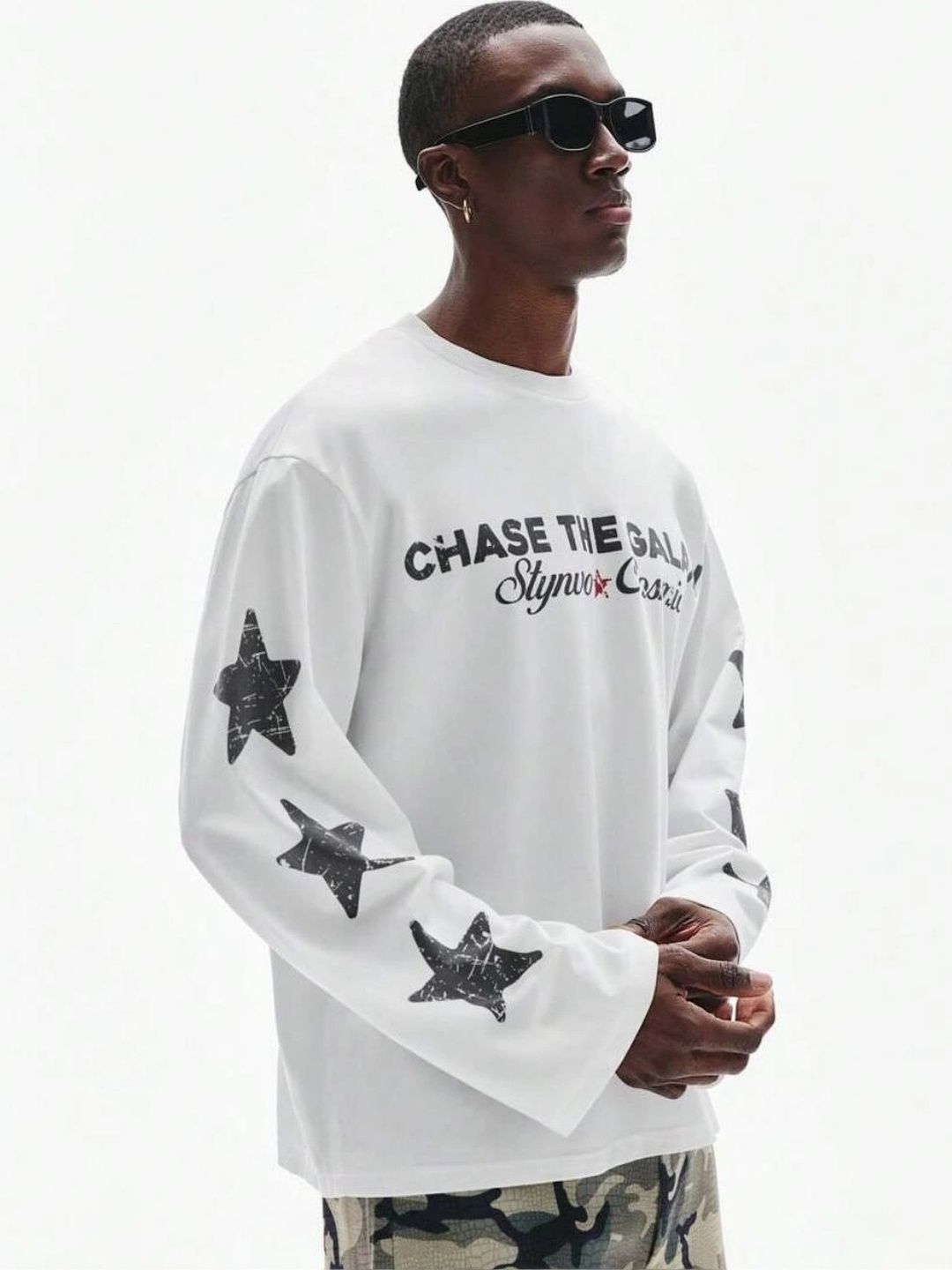 CLOTH N CODE Men Typography Printed Pure Cotton Boxy T-shirt