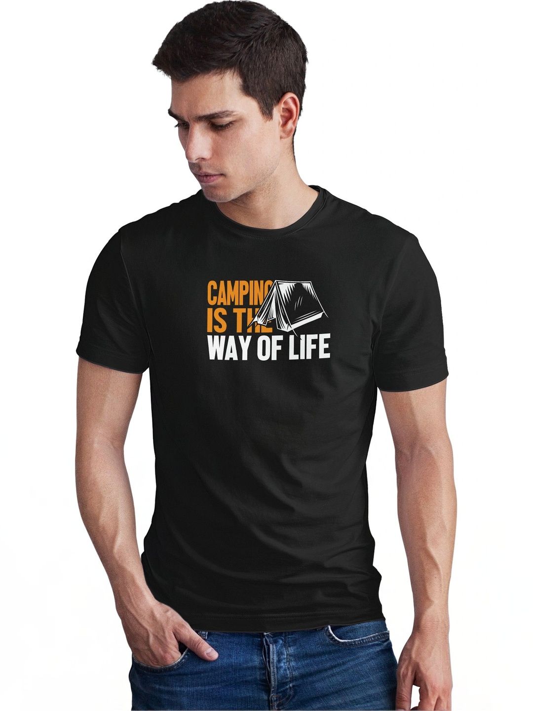 Seekbuylove Men Typography Printed Bio Finish T-shirt