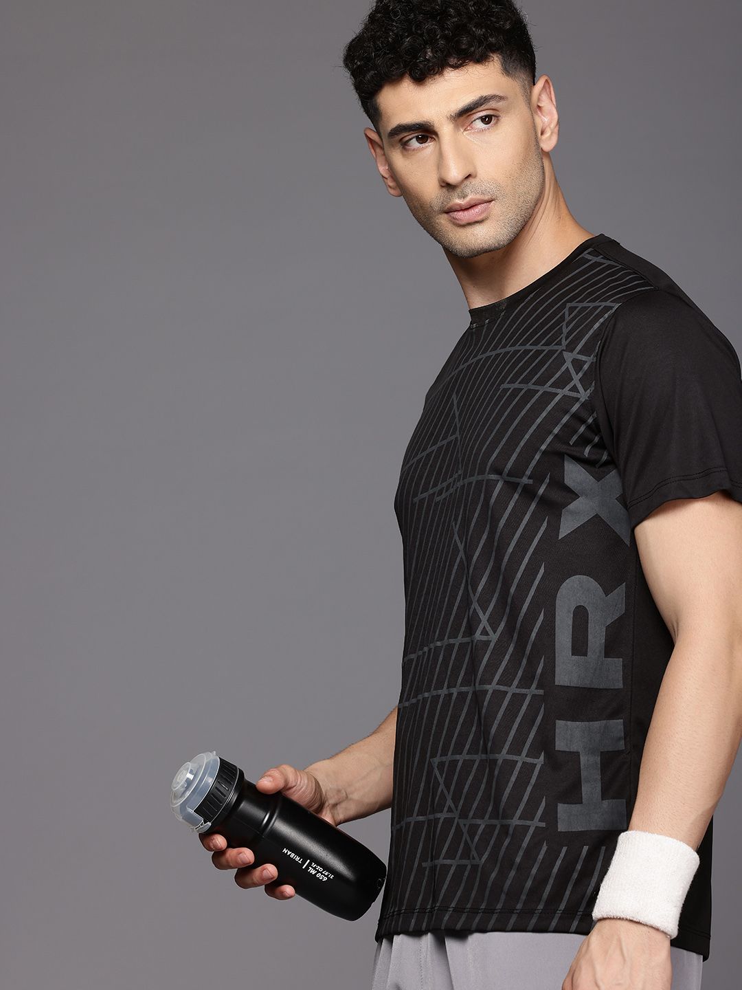 HRX by Hrithik Roshan NEWEDIT Rapid-Dry Printed Training or Gym T-shirt
