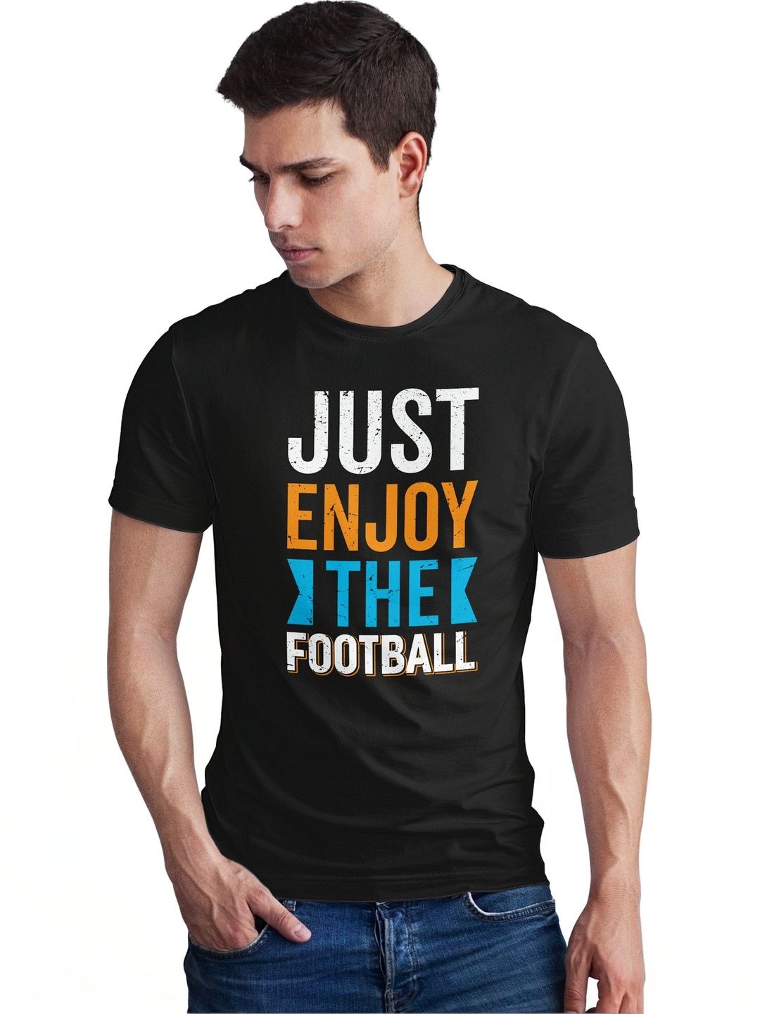 Seekbuylove Men Typography Printed Bio Finish T-shirt