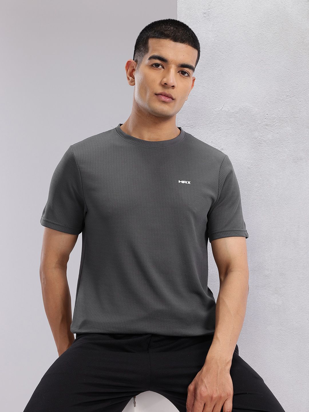 HRX by Hrithik Roshan Solid Regular Fit T-shirt
