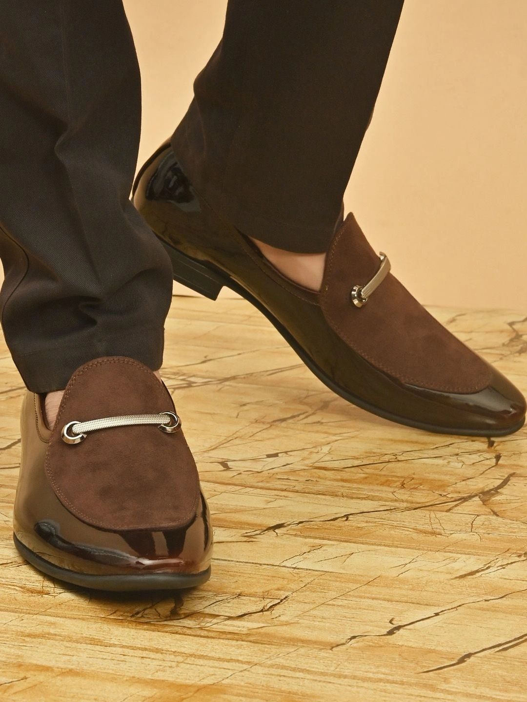 House of Pataudi Men Colourblocked Loafers