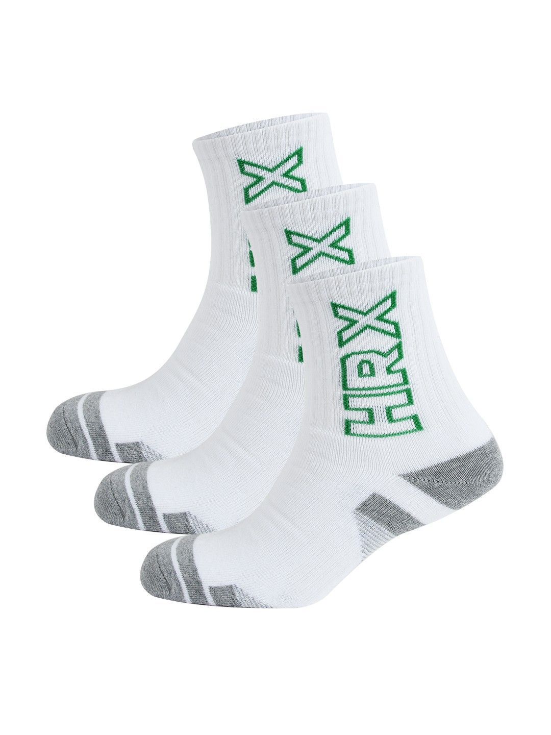 HRX by Hrithik Roshan Pack Of 3 Patterned Mid Calf-Length Socks
