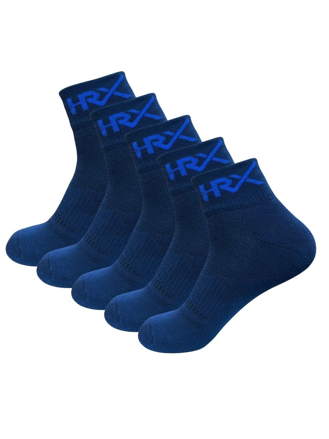 HRX by Hrithik Roshan Men Pack Of 5 Patterned Cotton Ankle-Length Socks