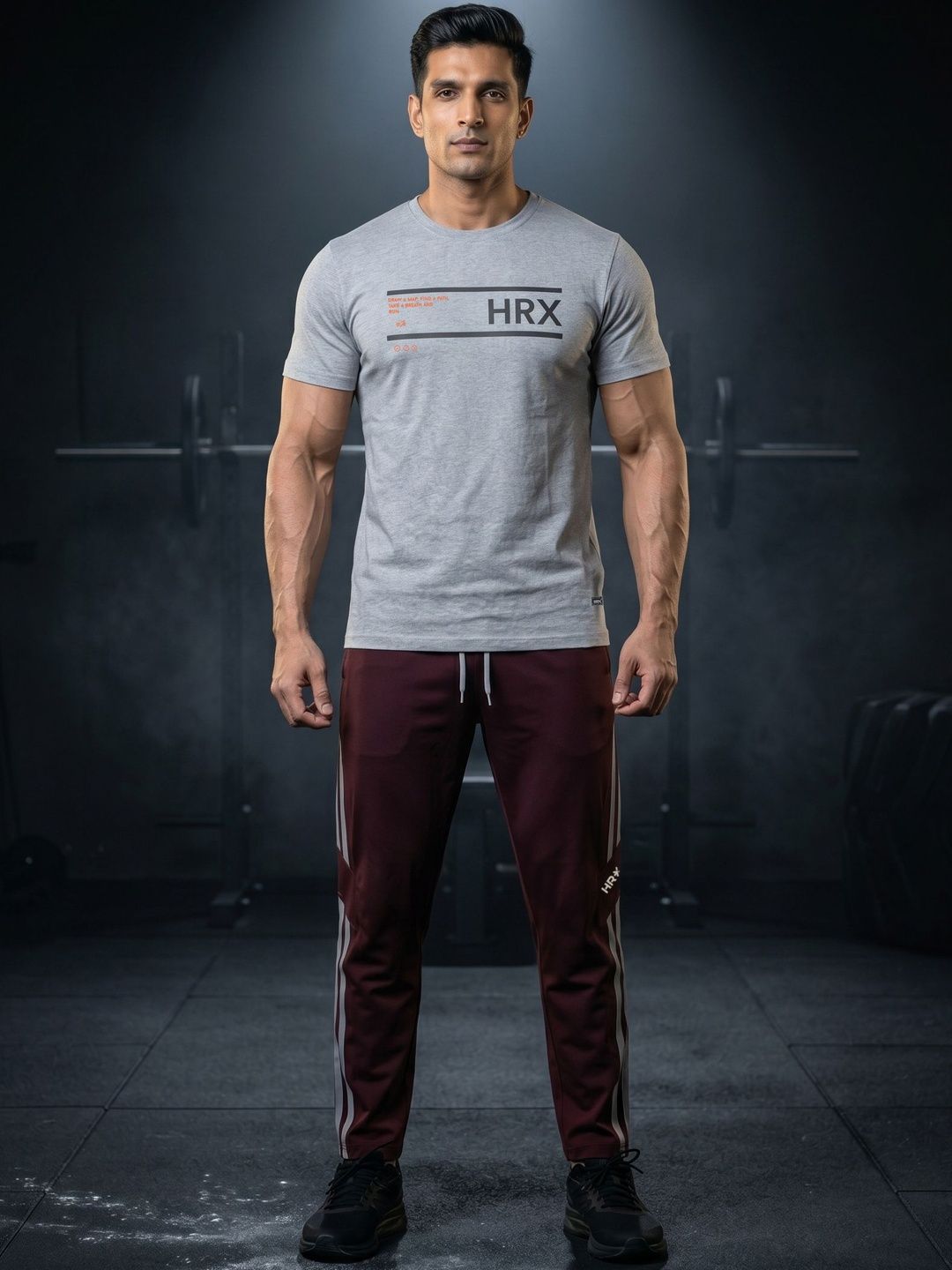 HRX by Hrithik Roshan Brand Logo Printed Round Neck T-shirt