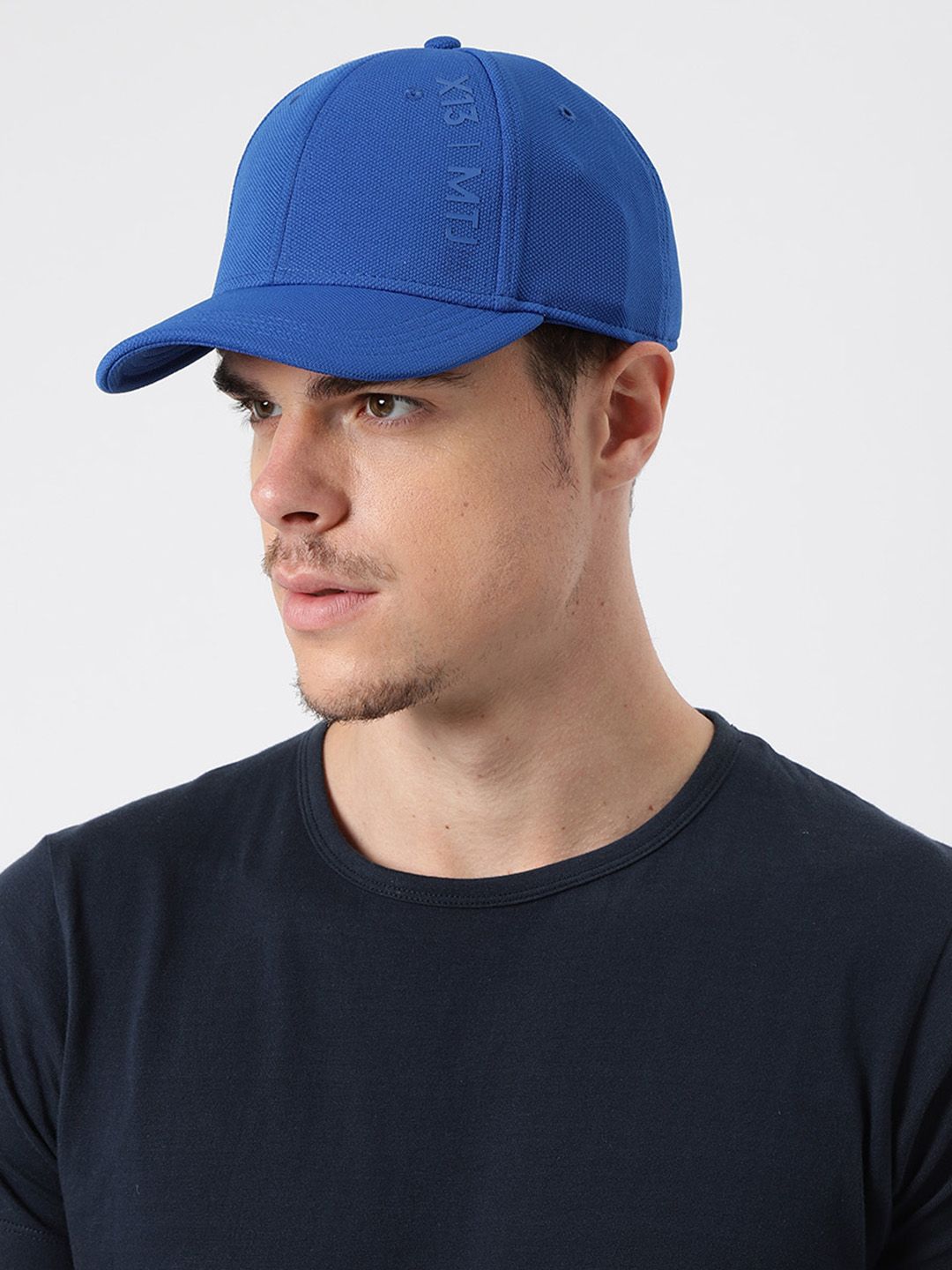 HRX by Hrithik Roshan Men Blue Solid Training UV Guard & Dry Fit Sweatband Cap