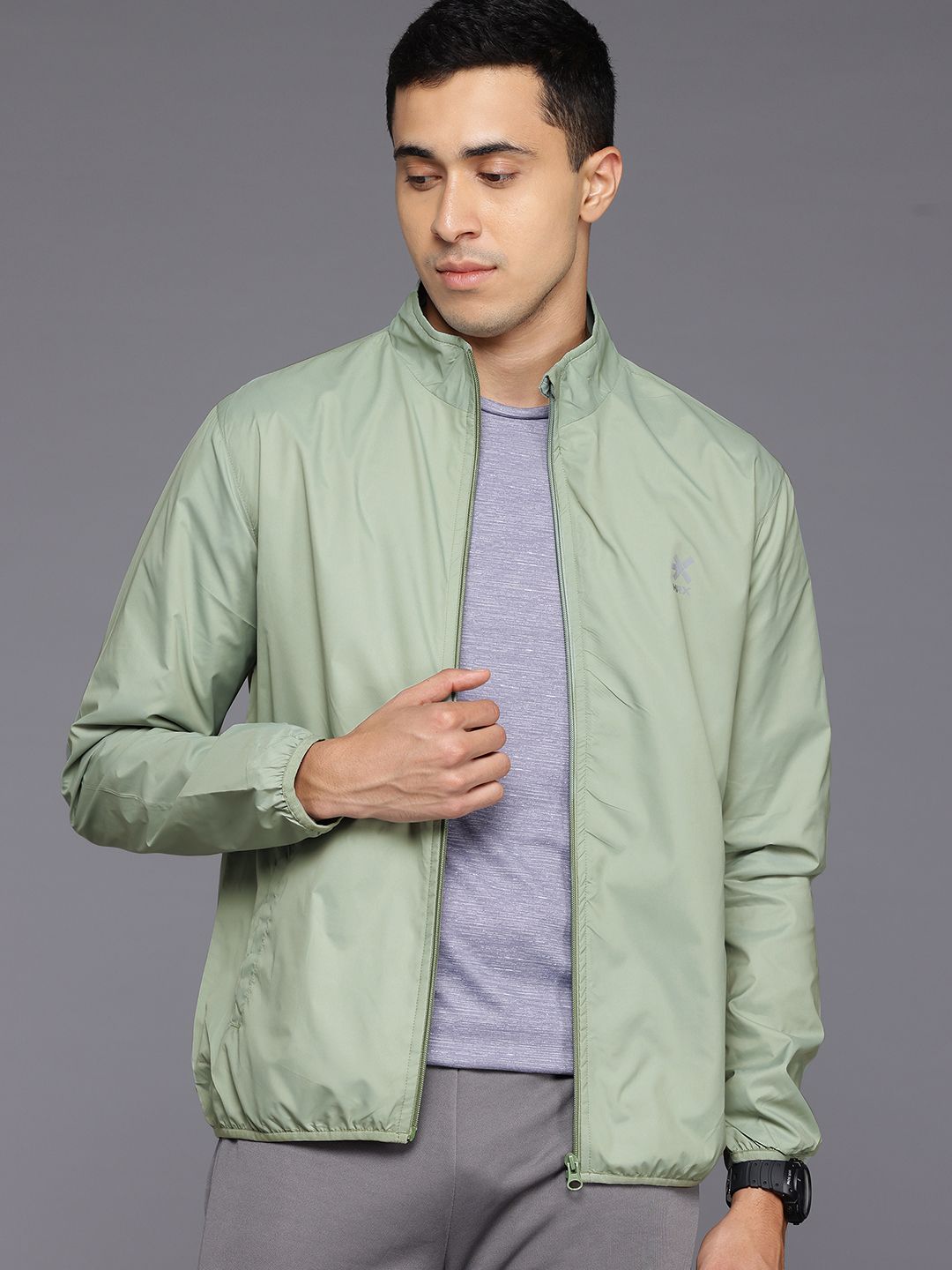 HRX by Hrithik Roshan Men Rapid-Dry Running Jacket with Reflective Detail