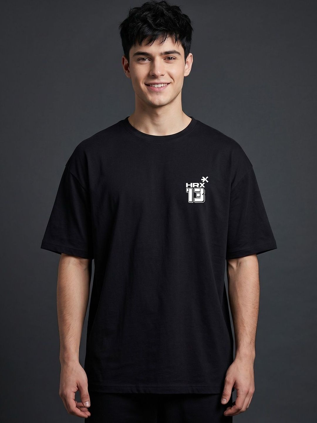 HRX by Hrithik Roshan Brand Logo Printed Pure Cotton T-shirt