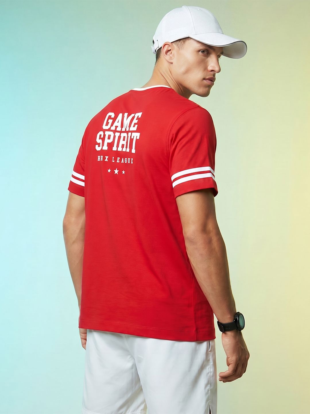 HRX by Hrithik Roshan Typography Printed V-Neck T-shirt
